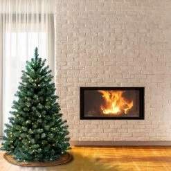 4.5’ Pre-Lit North Valley Spruce Artificial Christmas Tree - Clear Lights -Christmas Decoration Store dnat nrvb7 306 45 4 93309.1667661389