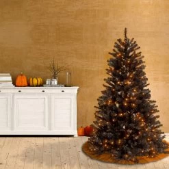 4.5’ Pre-Lit North Valley Black Spruce Artificial Christmas Tree - Clear Lights -Christmas Decoration Store dnat nrvk7 300 45 3 44584.1667536252