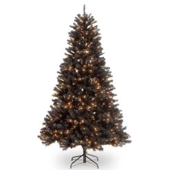 6.5’ Pre-Lit North Valley Black Spruce Artificial Christmas Tree - Clear Lights