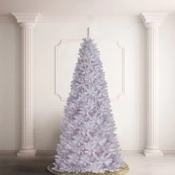 12’ Pre-Lit Medium White North Valley Spruce Artificial Christmas Tree - Clear Lights -Christmas Decoration Store dnat nrvw7 302 120 3 17812.1667574319