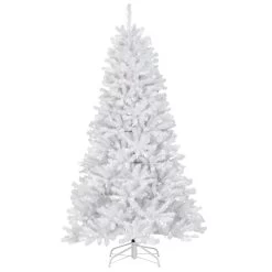7’ Pre-Lit North Valley White Spruce Artificial Christmas Tree - Clear Lights