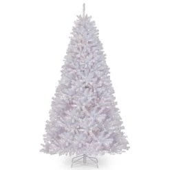 9’ Pre-Lit North Valley White Spruce Artificial Christmas Tree - Clear Lights