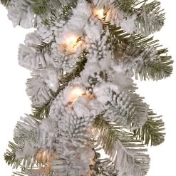 9' X 12" Pre-Lit Snowy Camden Artificial Christmas Garland - Clear Lights -Christmas Decoration Store dnat pecd3 300 9b s 3 51040.1667489208