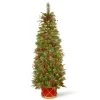 6' Pre-Lit Pencil Colonial Pine Artificial Half Wall Christmas Tree - Clear Lights -Christmas Decoration Store dnat peco8 361 60ht 1 64413.1667574320