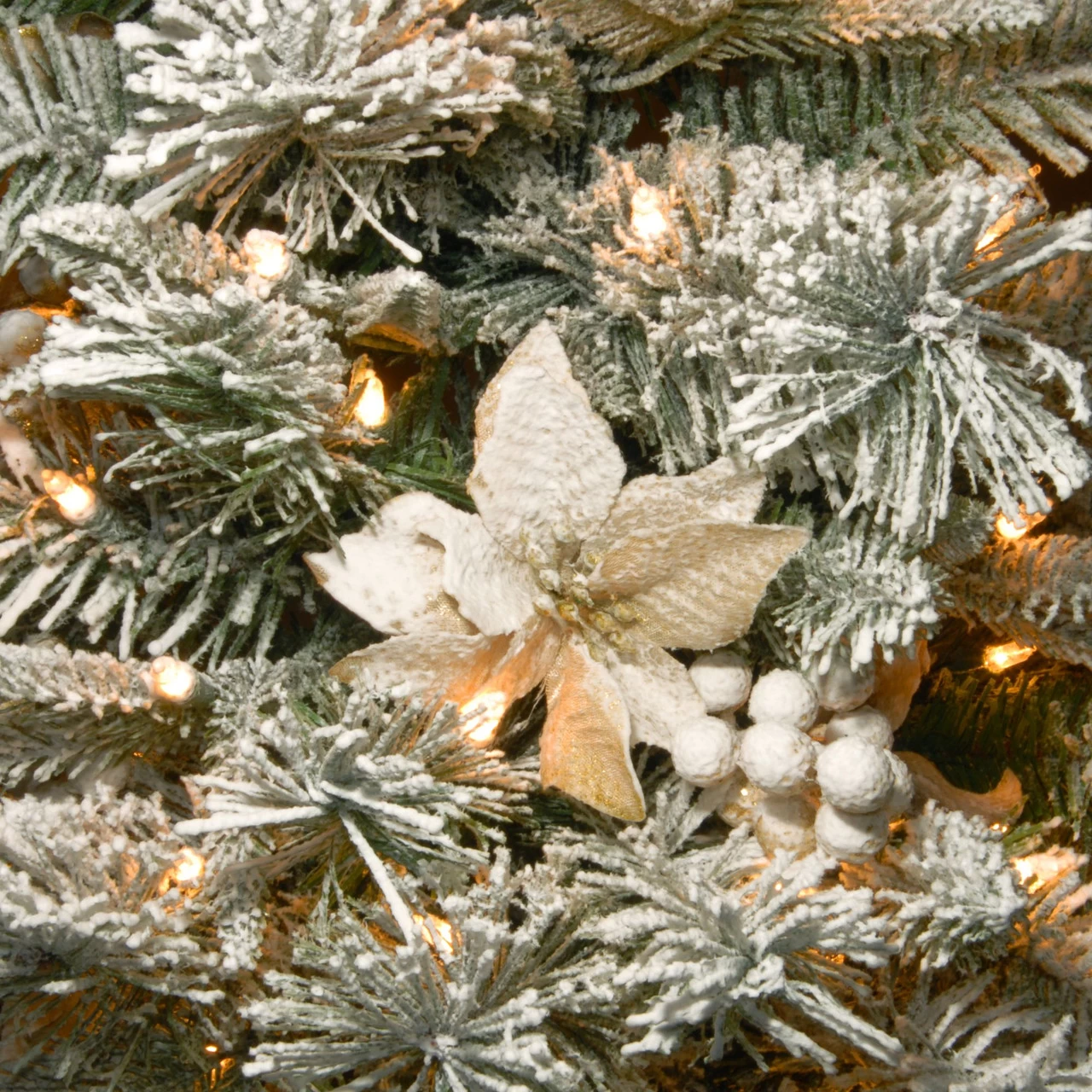 6' Pre-Lit Slim Frosted Colonial Artificial Half Wall Christmas Tree - Clear Lights 5 6' Pre-Lit Slim Frosted Colonial Artificial Half Wall Christmas Tree - Clear Lights - Image 3