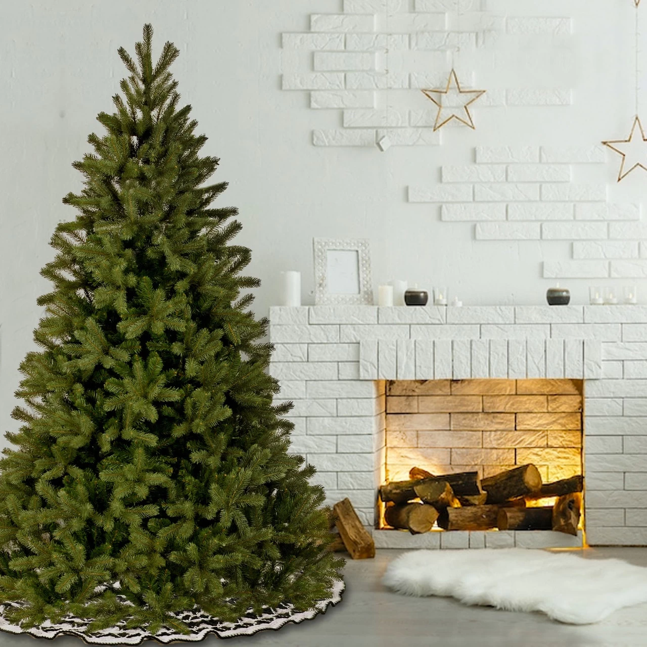 7.5’ Downswept Fir Artificial Christmas Tree - Unlit 5 7.5’ Downswept Fir Artificial Christmas Tree - Unlit - Image 3