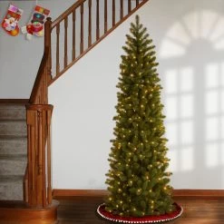 6.5’ Pre-Lit Downswept Douglas Slim Fir Artificial Christmas Tree - Clear Lights -Christmas Decoration Store dnat pedd4 392 65 4 95772.1667656806