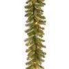 9' X 12" Pre-Lit Downswept Douglas Artificial Christmas Garland - Warm White LED Lights