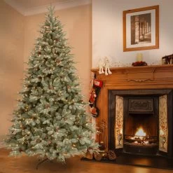 7.5' Frosted Arctic Spruce Artificial Christmas Tree - Clear Lights -Christmas Decoration Store dnat pefa1 307 75 4 31318.1667536577
