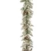 9' X 10" Pre-Lit Frosted Mountain Spruce Artificial Christmas Garland - Clear Lights