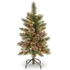 3' Pre-Lit Glittering Pine Pencil Slim Artificial Christmas Tree – Multicolor Incandescent Lights -Christmas Decoration Store dnat qgb3 377m 30x 1 76257.1667574331