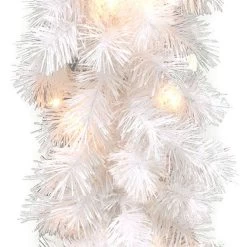 9' X 10" Pre-Lit Wispy Willow White Artificial Christmas Garland - Clear Lights -Christmas Decoration Store dnat wogw1 300 9a 1 3 75135.1667663977