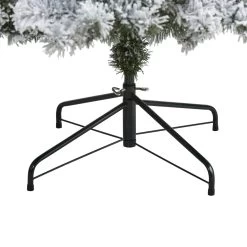 8’ Pre-Lit Flocked Fir Artificial Christmas Tree, Clear LED Lights -Christmas Decoration Store dnnl20t1742 4 22756.1677754356