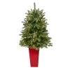 3.5' Pre-Lit Potted Snowed Teton Fir Artificial Christmas Tree, Clear Lights -Christmas Decoration Store dnnl20t2247 rd 1 00411.1681023936