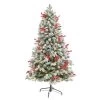 6’ Pre-Lit Flocked Artificial Christmas Tree, Warm Clear LED Lights -Christmas Decoration Store dnnl20t3033 1 43015.1680542289