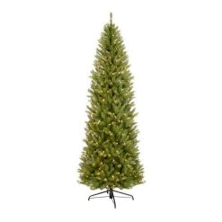 7.5’ Pre-Lit Fraser Fir Pencil Artificial Christmas Tree