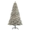 7.5' Pre-Lit Flocked Virginia Pine Artificial Christmas Tree, Clear Lights