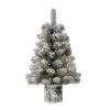2' Pre-Lit Flocked Table Top Artificial Christmas Tree In Metal Pot, Warm White Lights -Christmas Decoration Store dpul 1833 st20lw035 bo 1 14430.1667544782