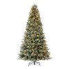 7.5' Pre-Lit LED Frosted Berry Spruce Artificial Christmas Tree, Warm White Lights