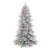 7.5' Pre-lit Flocked Royal Majestic Douglas Fir Downswept Artificial Christmas Tree, Color Select LED Lights