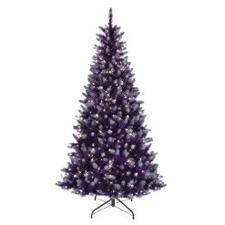 6.5 Pre-Lit Fashion Purple Artificial Christmas Tree With Clear Incandescent Lights