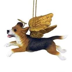 4" Flying Beagle Hand Painted Holiday Ornament -Christmas Decoration Store dtosc20jh170713 3 35343.1667615070