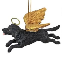 4" Flying Black Lab Hand Painted Holiday Ornament -Christmas Decoration Store dtosc20jh170714 3 34253.1667615072