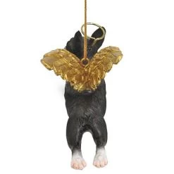 4" Flying Boston Terrier Hand Painted Holiday Ornament -Christmas Decoration Store dtosc20jh170716 4 53658.1667615075