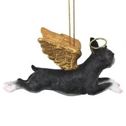 4" Flying Boston Terrier Hand Painted Holiday Ornament -Christmas Decoration Store dtosc20jh170716 5 33027.1667615075