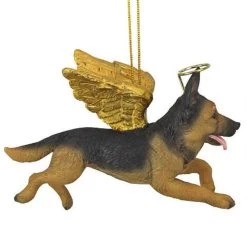 4" Flying German Shepherd Hand Painted Holiday Ornament -Christmas Decoration Store dtosc20jh170718 5 93624.1667615106