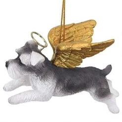 4" Flying Mini Schnauzer Hand Painted Holiday Ornament -Christmas Decoration Store dtosc20jh170719 5 44202.1667475174