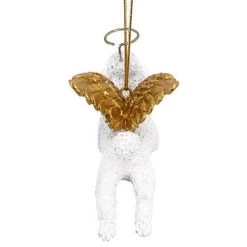 4" Flying Poodle Angle Hand Painted Holiday Ornament -Christmas Decoration Store dtosc20jh170731 4 48883.1667615124