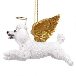 4" Flying Poodle Angle Hand Painted Holiday Ornament -Christmas Decoration Store dtosc20jh170731 5 46359.1667615124