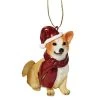 3.5" Sitting Welsh Corgi Dog Hand Painted Holiday Ornament -Christmas Decoration Store dtosc jh576337 1 33379.1667614658