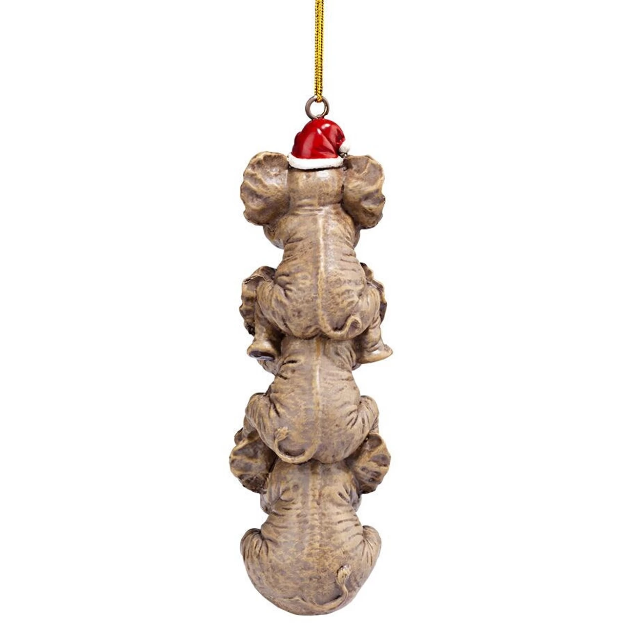 3ct Brown And Red Elephant Hanging Christmas Ornament 5" 7 3ct Brown And Red Elephant Hanging Christmas Ornament 5" - Image 5