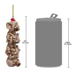 3ct Brown And Red Elephant Hanging Christmas Ornament 5" 15 3ct Brown And Red Elephant Hanging Christmas Ornament 5" -Christmas Decoration Store dtosc qs994879 7 13554.1667575218