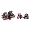 6-Piece Gray And Brown Plush Hedgehog Christmas Ornaments 5" -Christmas Decoration Store dtpac y5193zu 76283.1667663552