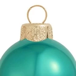 40ct Turquoise Green Glass Shiny Finish Christmas Ball Ornaments 1.5" (35mm) -Christmas Decoration Store dwhi2028941 02196.1667683102