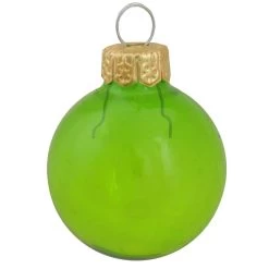 4ct Green Clear Glass Christmas Ball Ornaments 4.75" (120mm)