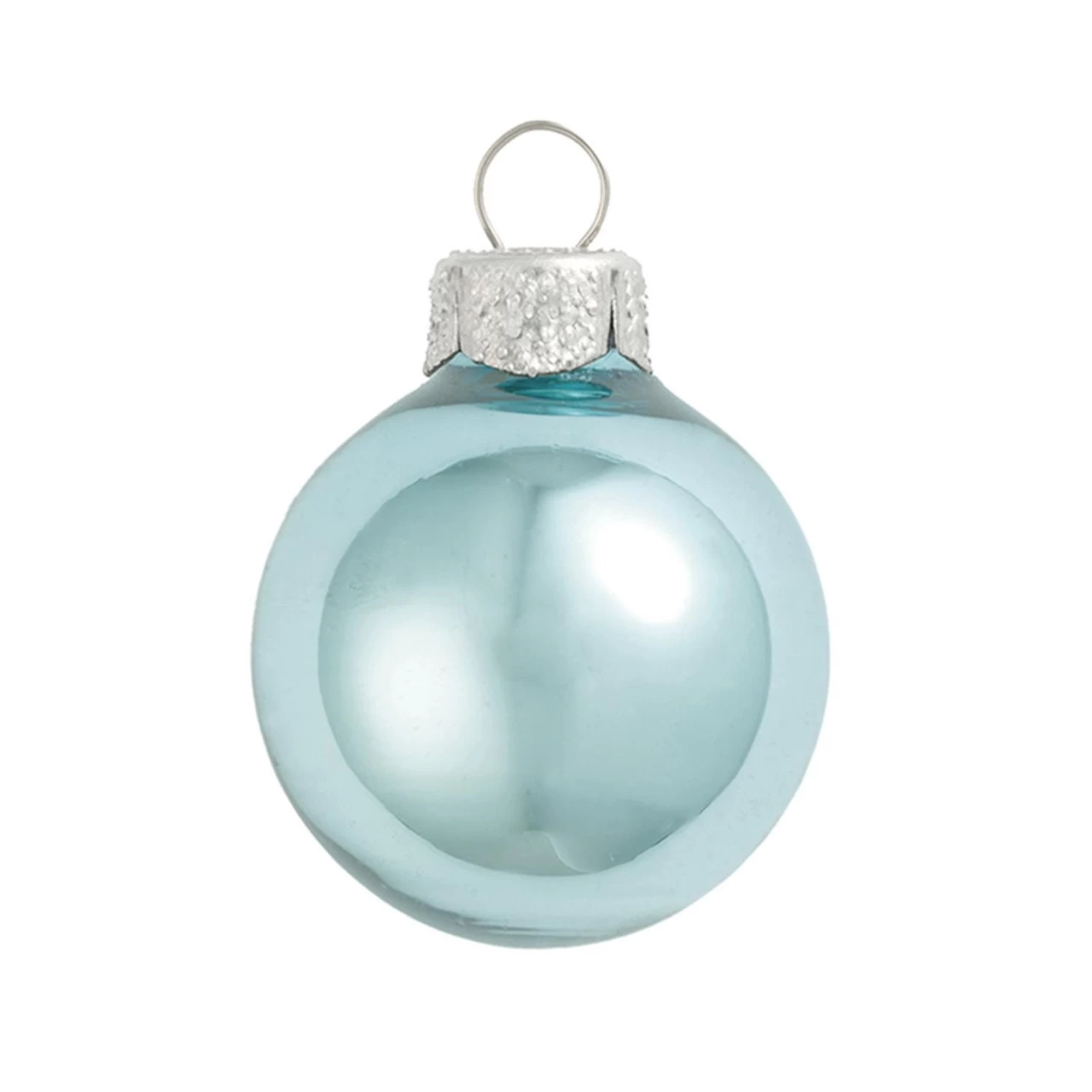 12ct Baby Blue Shiny Glass Christmas Ball Ornaments 2.75" (69mm) 3 12ct Baby Blue Shiny Glass Christmas Ball Ornaments 2.75" (69mm)