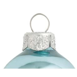8ct Baby Blue Shiny Glass Christmas Ball Ornaments 3.25" (80mm) -Christmas Decoration Store dwhi 27564 03 38278.1667684652
