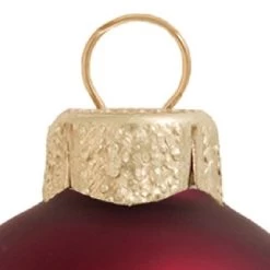40ct Bordeaux Red And Gold Glass Matte Christmas Ball Ornaments 1.25" (30mm) -Christmas Decoration Store dwhi 27670 2 85106.1667684804