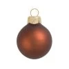 2ct Chocolate Brown Matte Glass Christmas Ball Ornaments 6" (150mm)