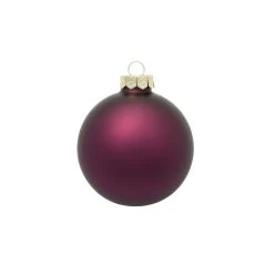 12ct Purple And Gold Matte Glass Christmas Ball Ornaments 2.75" (70mm)