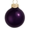 40ct Purple And Gold Shiny Glass Christmas Ball Ornaments 1.5" (40mm)