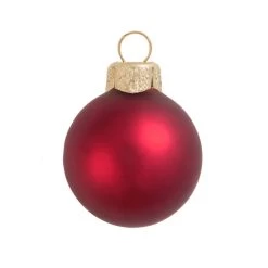 2ct Red Matte Glass Christmas Ball Ornaments 6" (150mm)