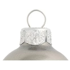 6ct Silver Metallic Glass Christmas Ball Ornaments 4" (100mm) -Christmas Decoration Store dwhi 28445 03 98344.1667684607