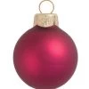2ct Berry Red Matte Finish Glass Christmas Ball Ornaments 6" (150mm) -Christmas Decoration Store dwhi 28597 64560.1667685145