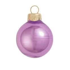 28ct Shiny Soft Lavender Purple Glass Ball Christmas Ornaments 2" (50mm)