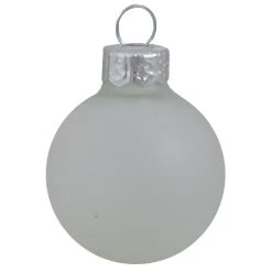 40ct Clear Frost Glass Matte Christmas Ball Ornaments 1.5" (35mm)